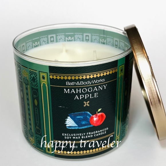 MAHOGANY APPLE 3-Wick Candle - Picture 2 of 3
